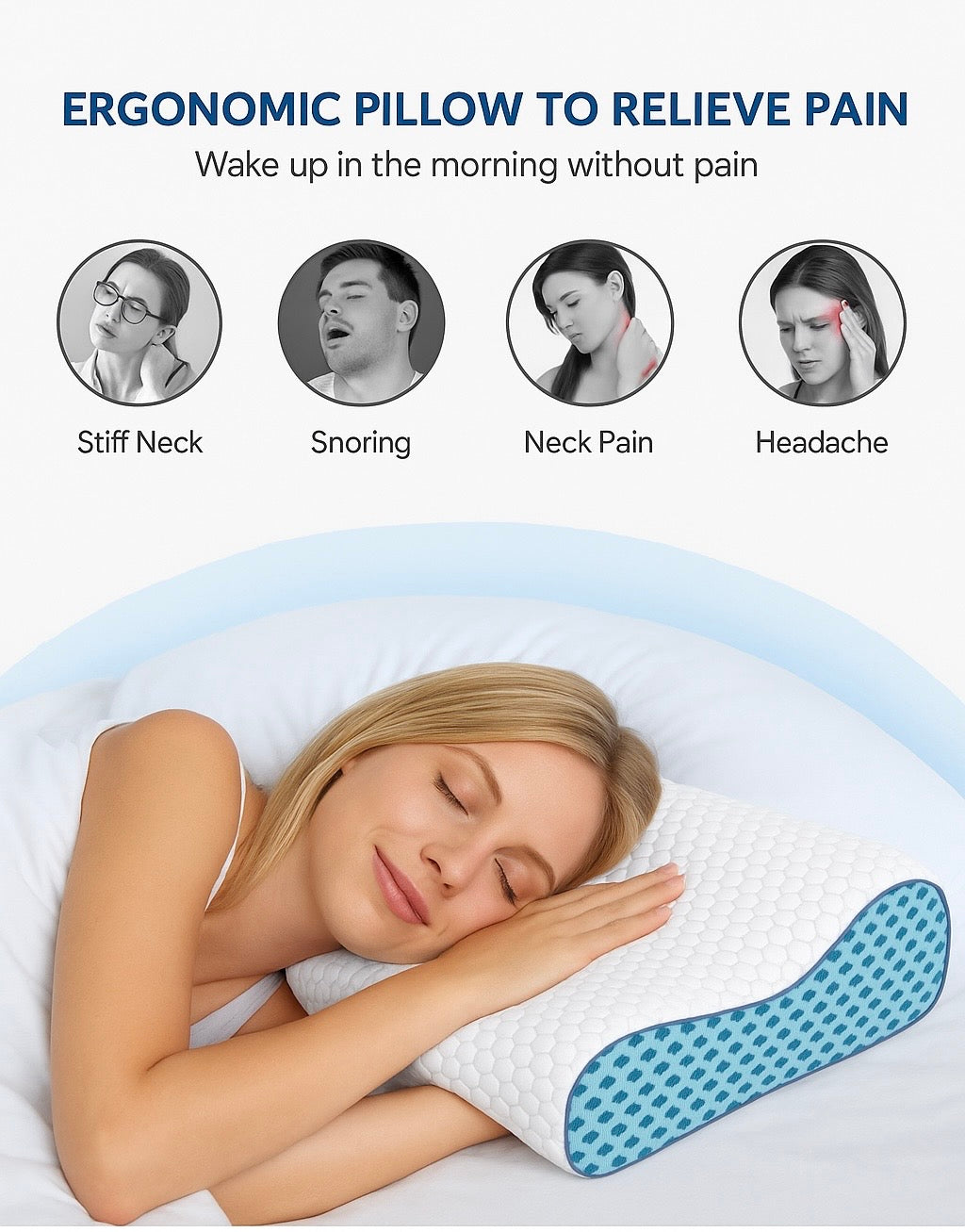 Ergonomic Memory Foam Pillow