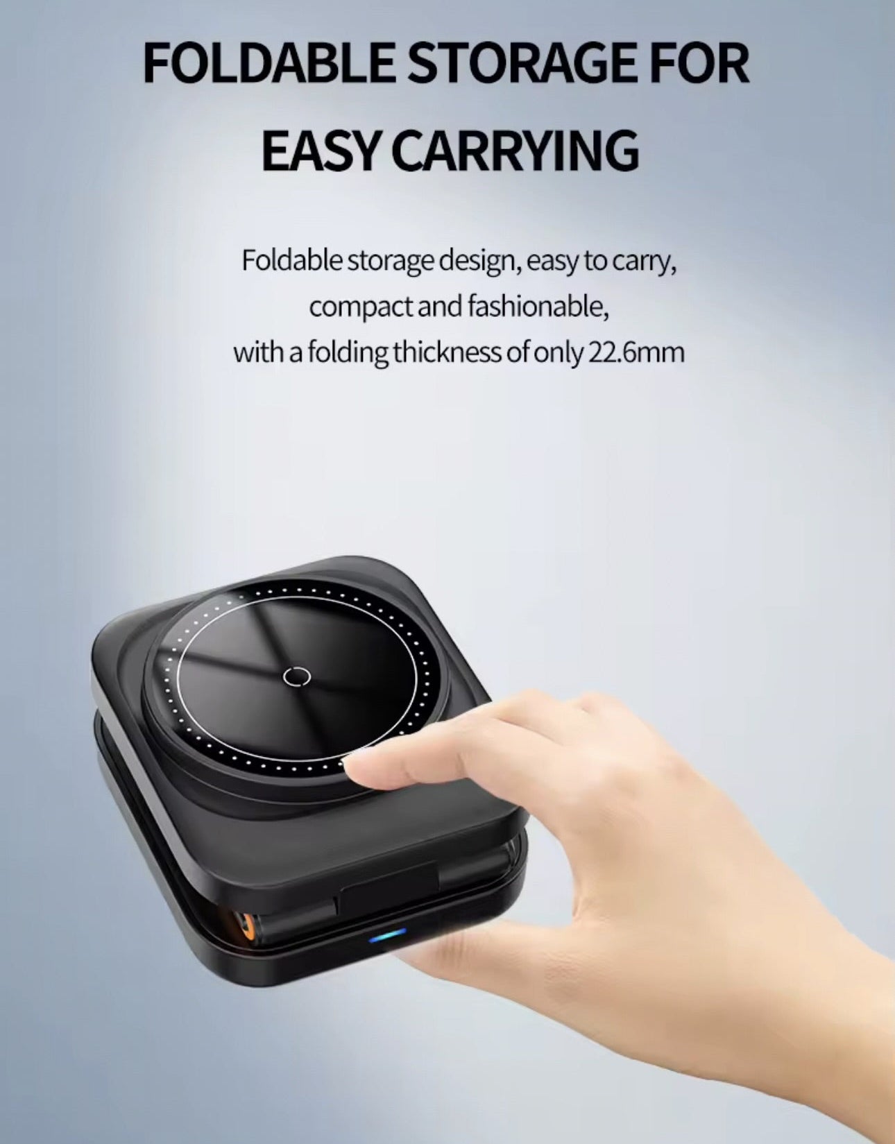 3-i-1 Trådlös Laddstation – Vikbar och Magnetisk | För Mobil, Klocka och Hörlurar