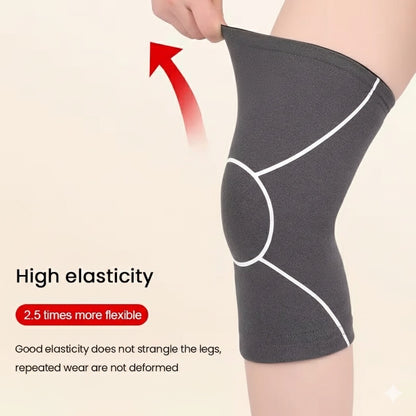 Knävärmare i fleece med halkskydd – värmande stöd med mjuk kompression