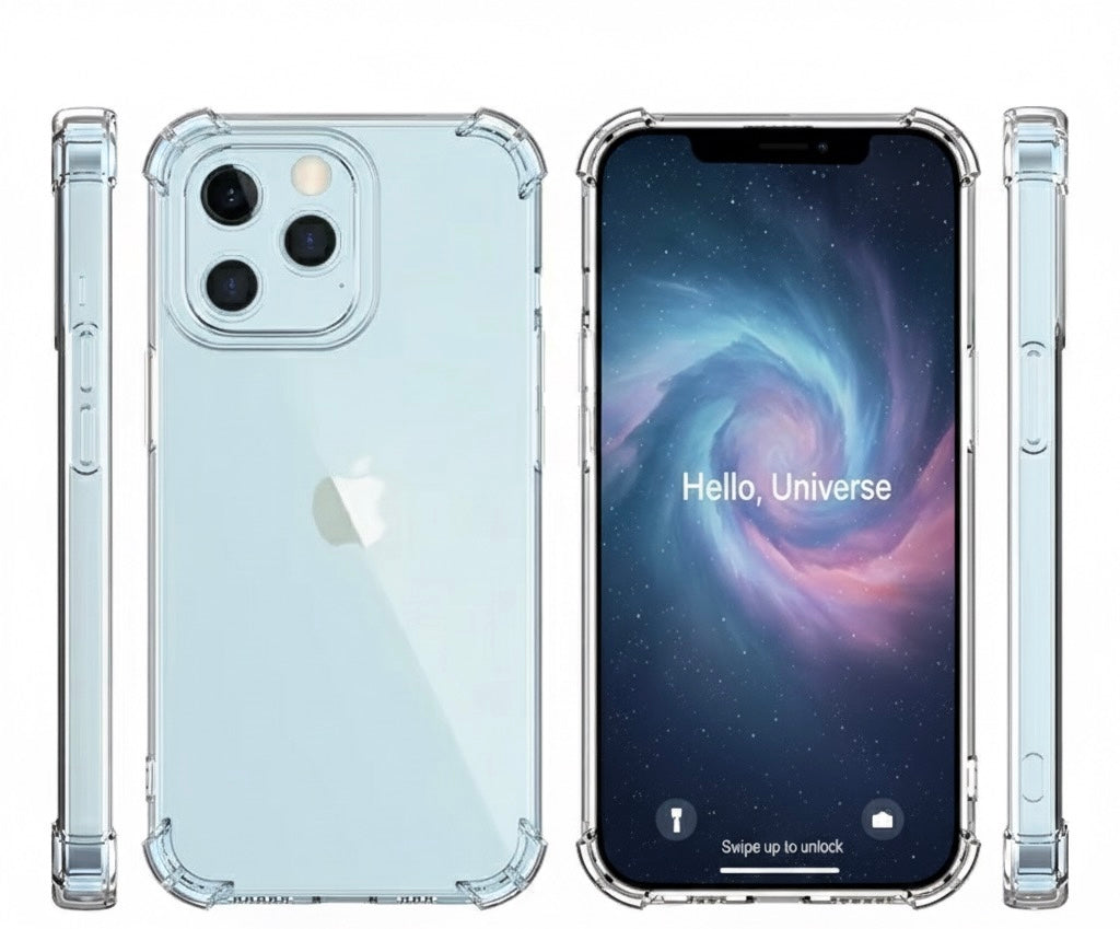 Transparent mobilskal med hörnskydd