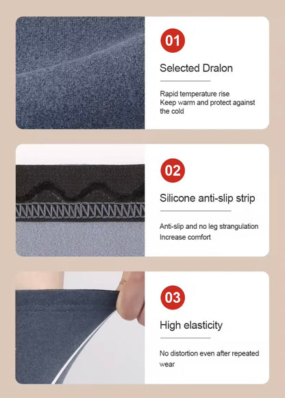 Knävärmare i fleece med halkskydd – värmande stöd med mjuk kompression