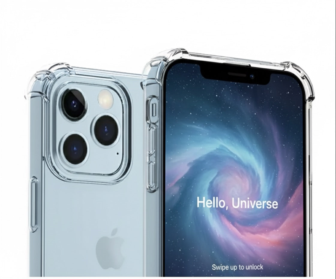 Transparent mobilskal med hörnskydd